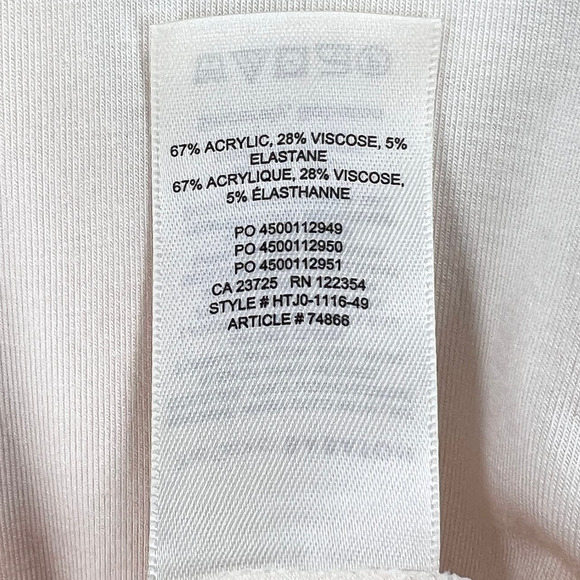 ARITZIA BABATON Long Sleeve Mock Neck Top Womens XXS Cream Foundation Oversized - Picture 10 of 13